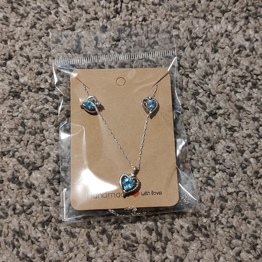 Women Sterling Silver Earrings and Necklace